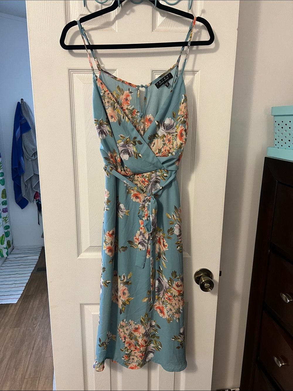 Floral Midi Dress - Blue